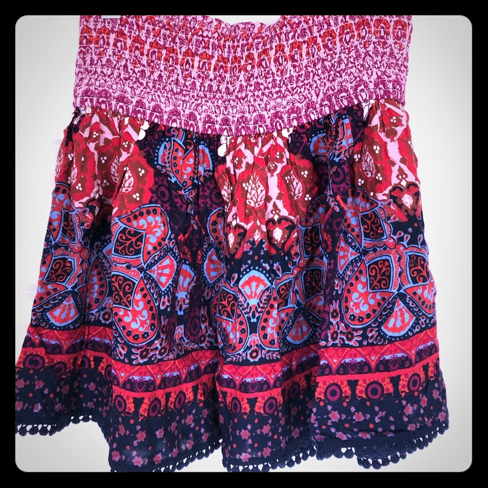 Hollister Smocked Boho Mini Skirt - Sz S